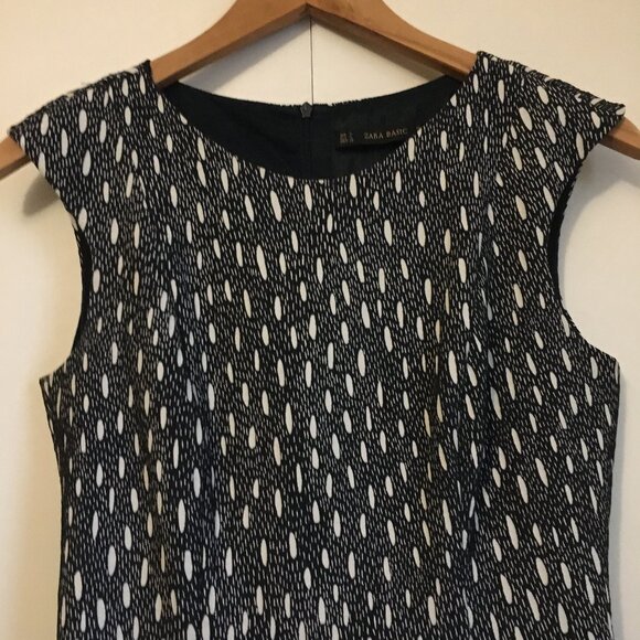 Zara Fit And Flare Cotton Scuba Dress - Picture 3 of 16